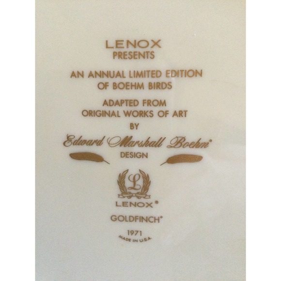 Lenox Goldfinch Plate - Picture 4 of 4